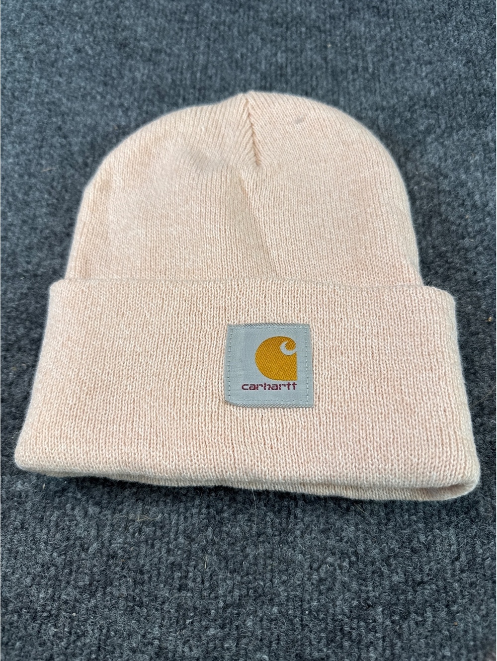 Carhartt A18 Watch Hat Beanie Pink Blush Made in Canada Knit Cuffed Winter Cap